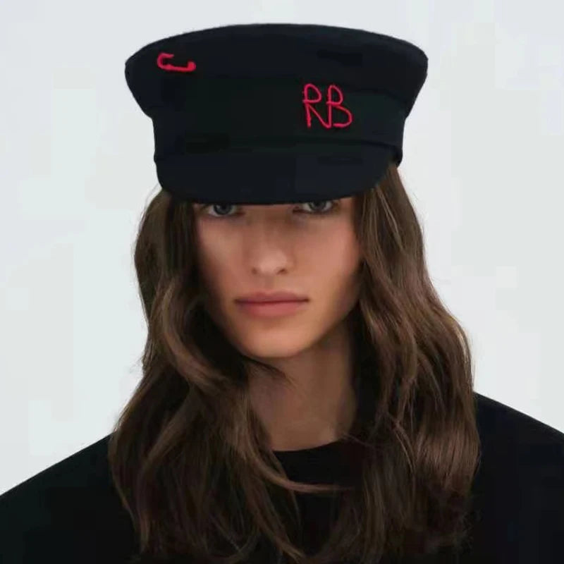 USPOP Monogram-embellished Newsboy Letter Cap