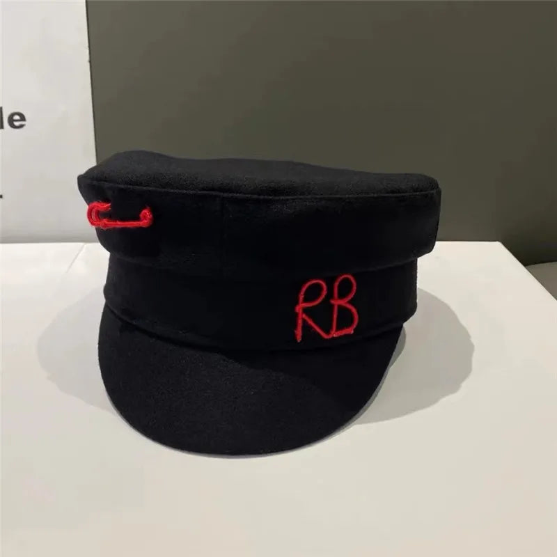 USPOP Monogram-embellished Newsboy Letter Cap