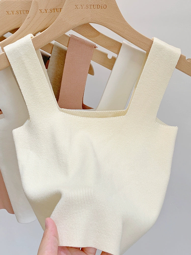 Square Neck Knitted Tank
