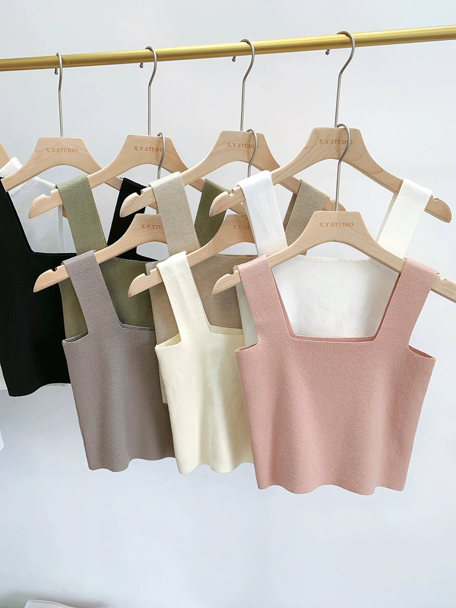 Square Neck Knitted Tank