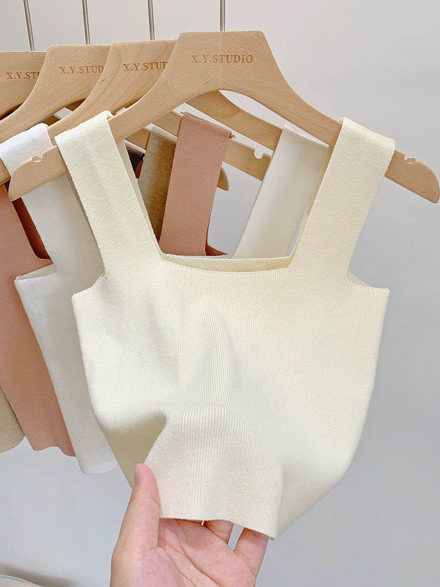 Square Neck Knitted Tank