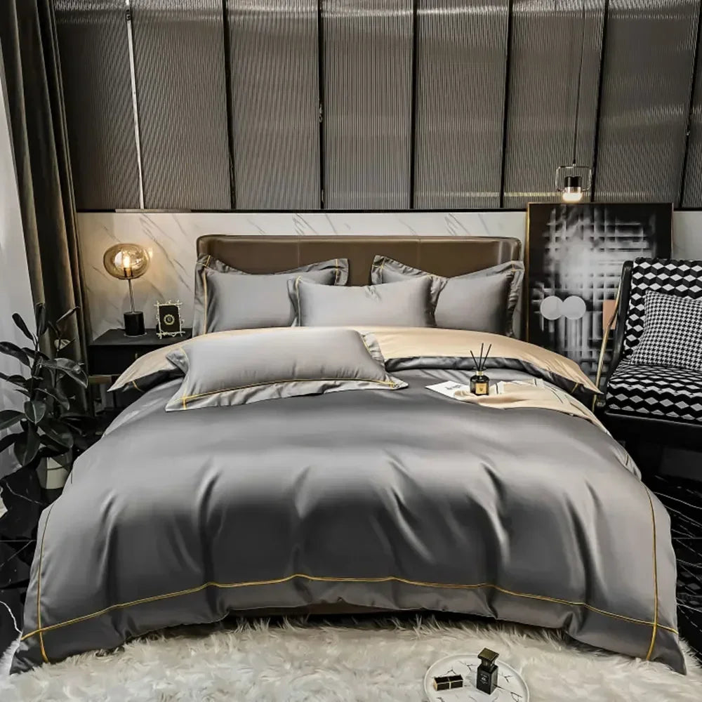 Svetanya Embroidery 100% Egyptian Silk Bedding