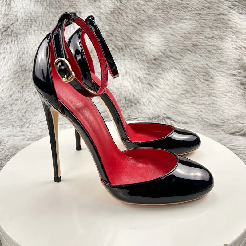 Black Swan Pointed Toe Single Strap Heels