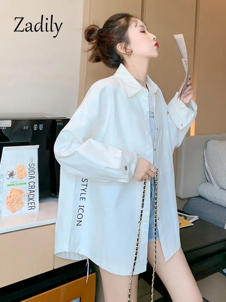 Y2K Long Sleeve Button Up Blouse
