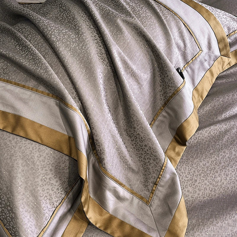 Jacquard Luxury 1000 CT Egyptian Cotton Satin Bedding Set