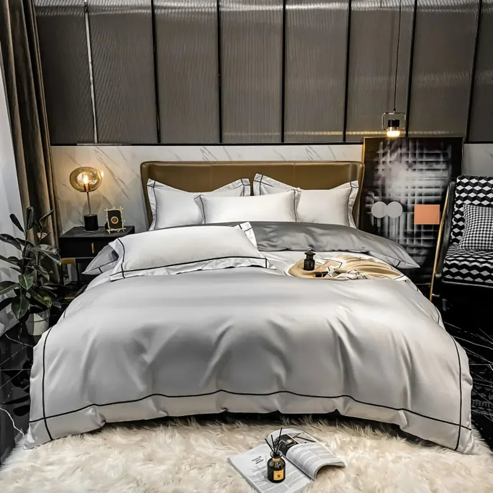Svetanya Embroidery 100% Egyptian Silk Bedding