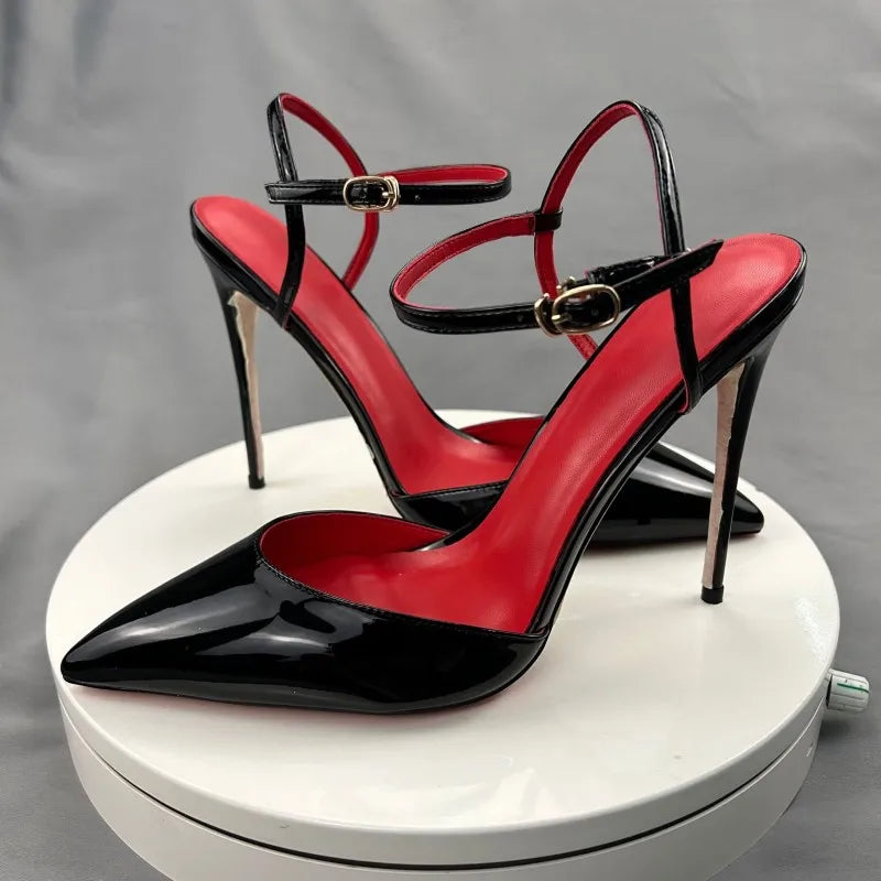 Slingback Ankle Strap Stiletto Heels