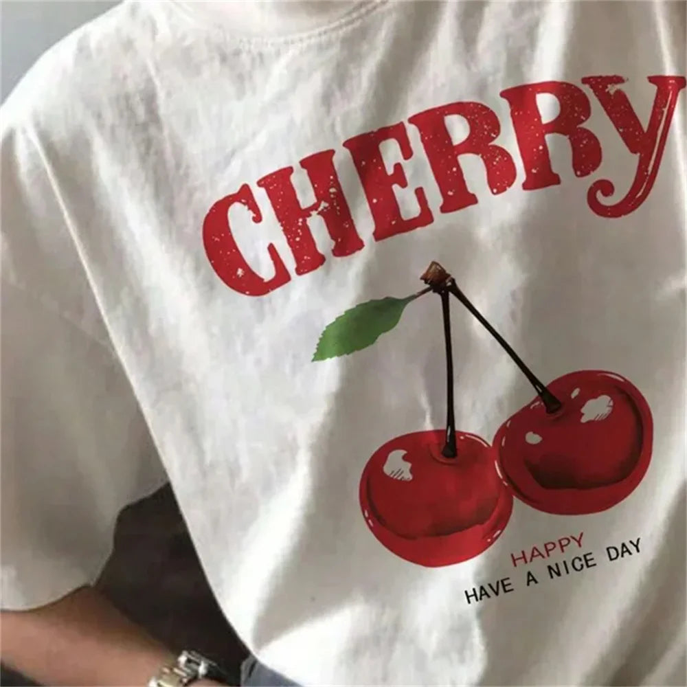 Cherry Print Casual T shirt