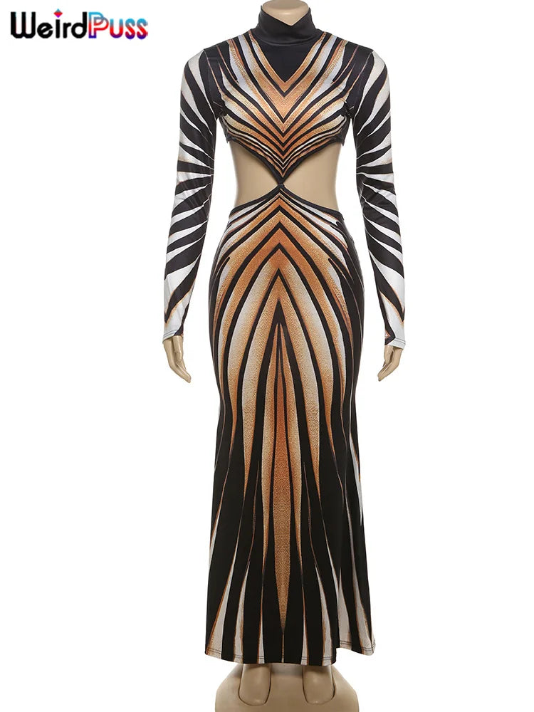 Waistless Safari Maxi Dress