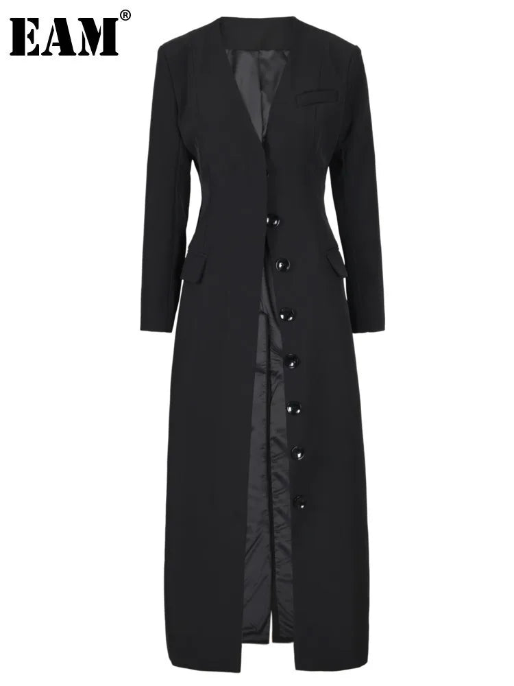 V-neck Button Down Blazer