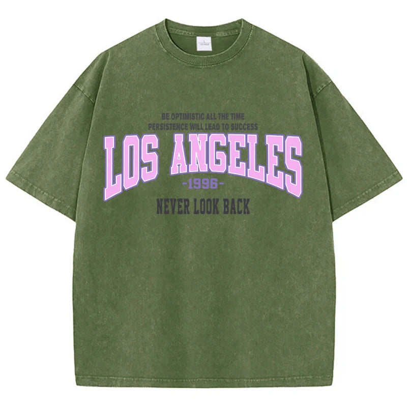 Trendy Distressed Los Angeles 1996 Cotton T Shirt