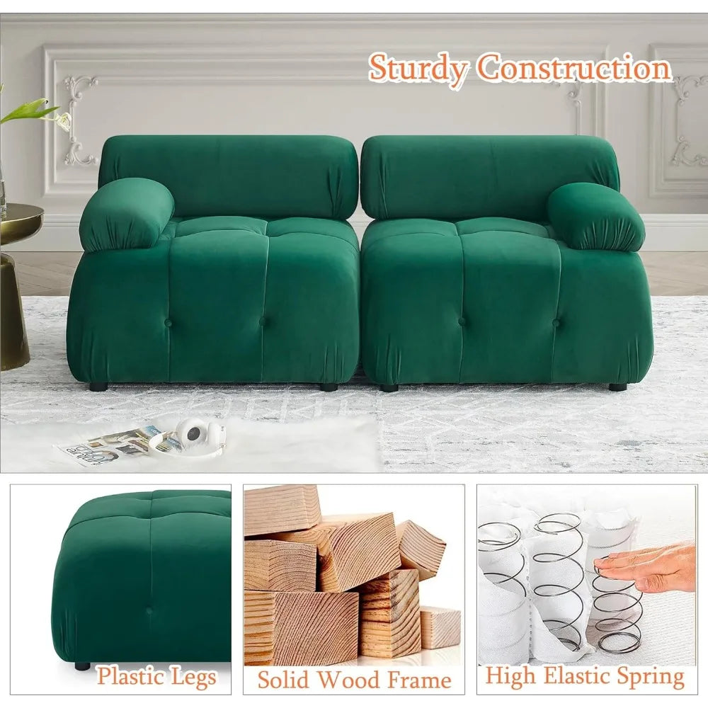 Velvet Cloud L-Shaped Sofa