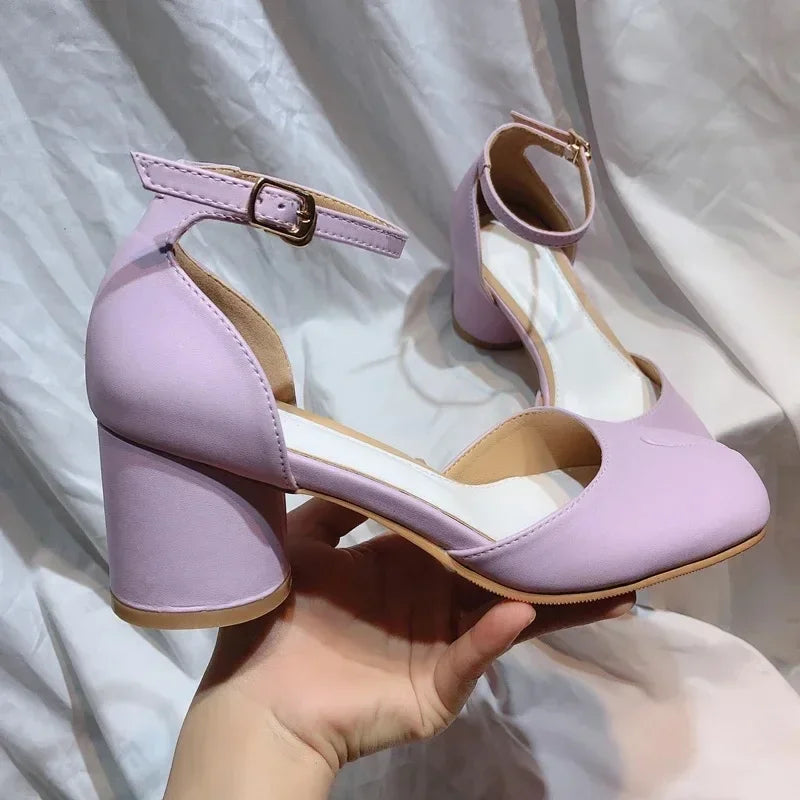 Day Dream Spilt Chunky Heels