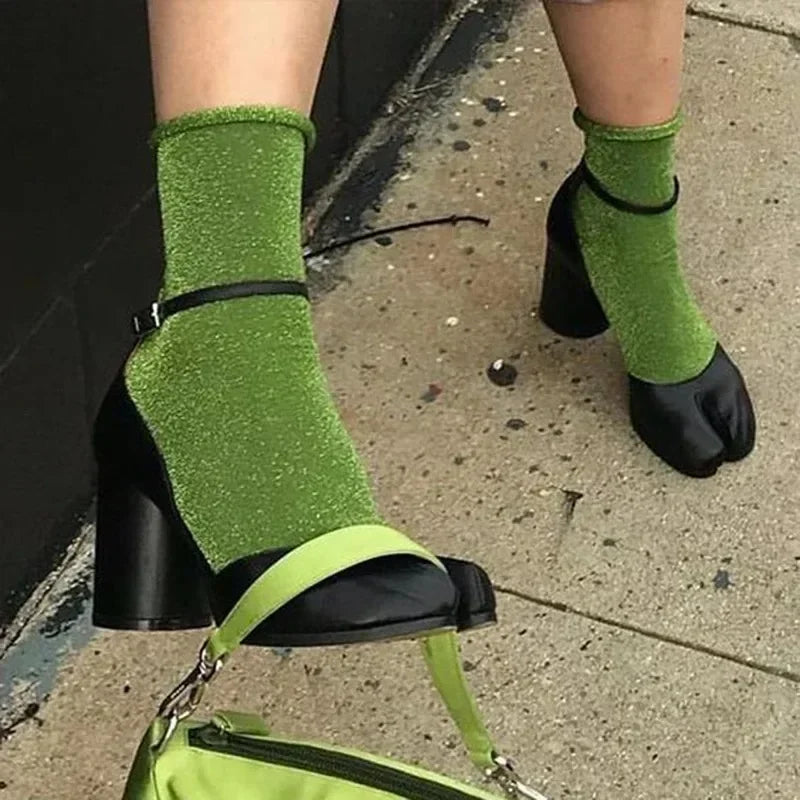 Day Dream Spilt Chunky Heels