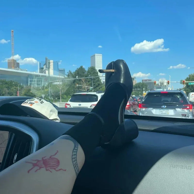 Day Dream Spilt Chunky Heels