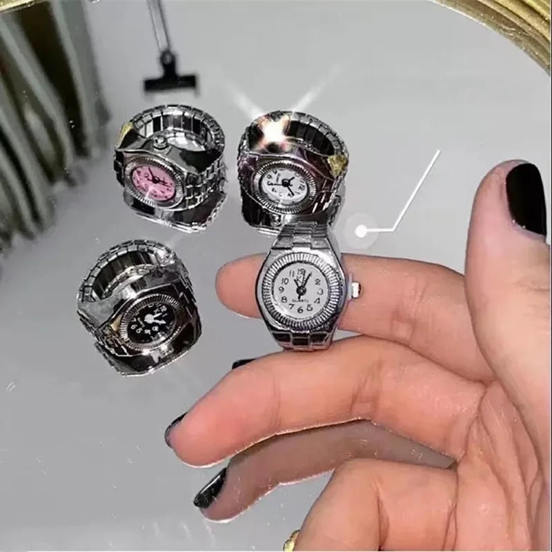 Retro Stretchy Watch Finger Ring