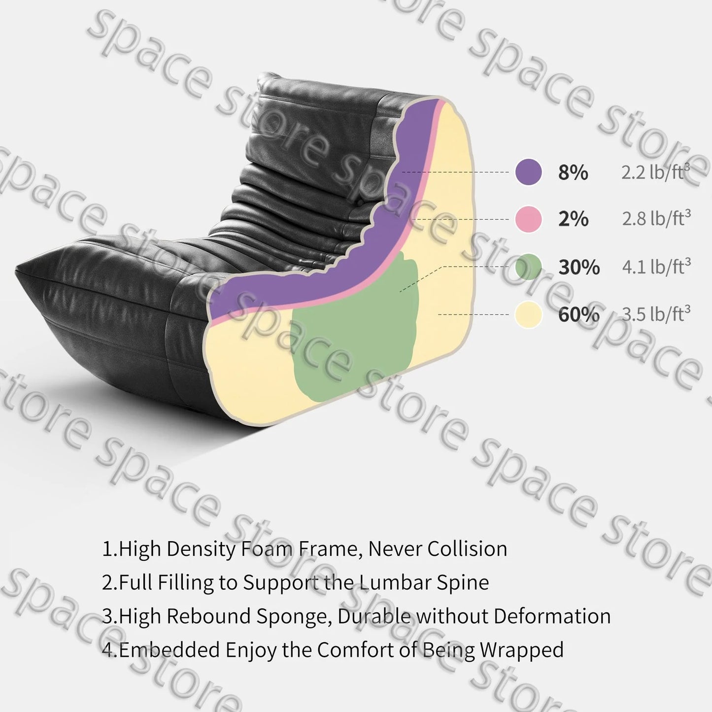 Single Caterpillar Sofa Balcony Leisure Chair