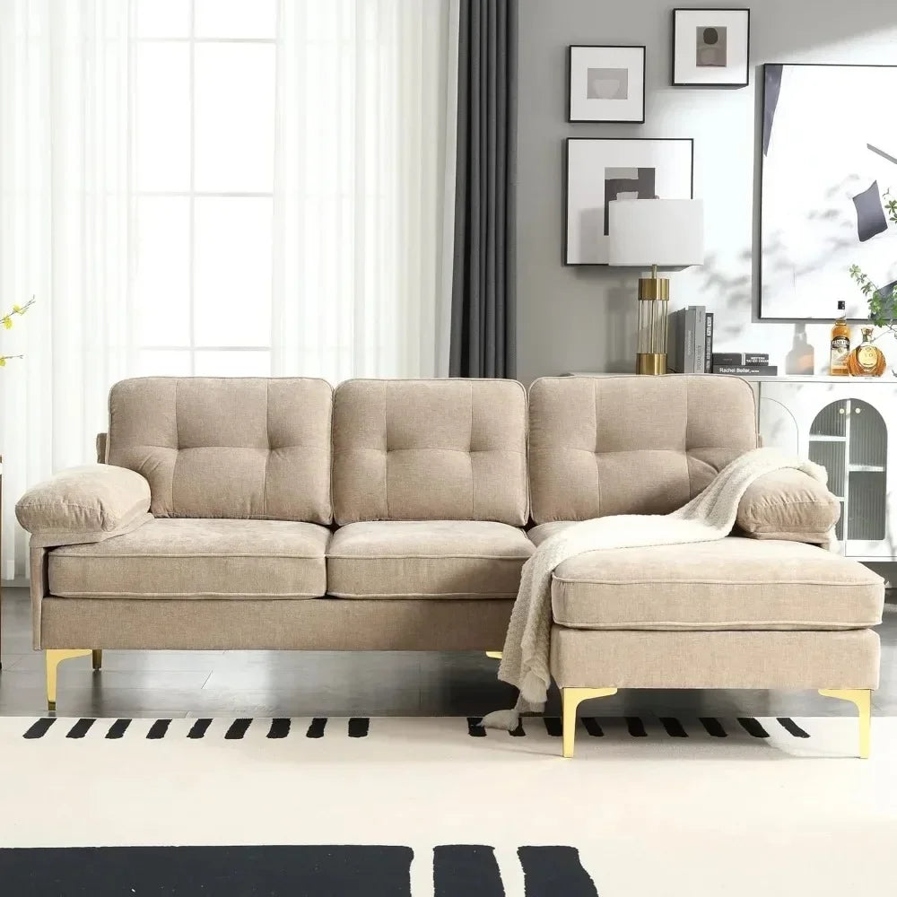 Upholstered 3 Seater Sofas with Chaise