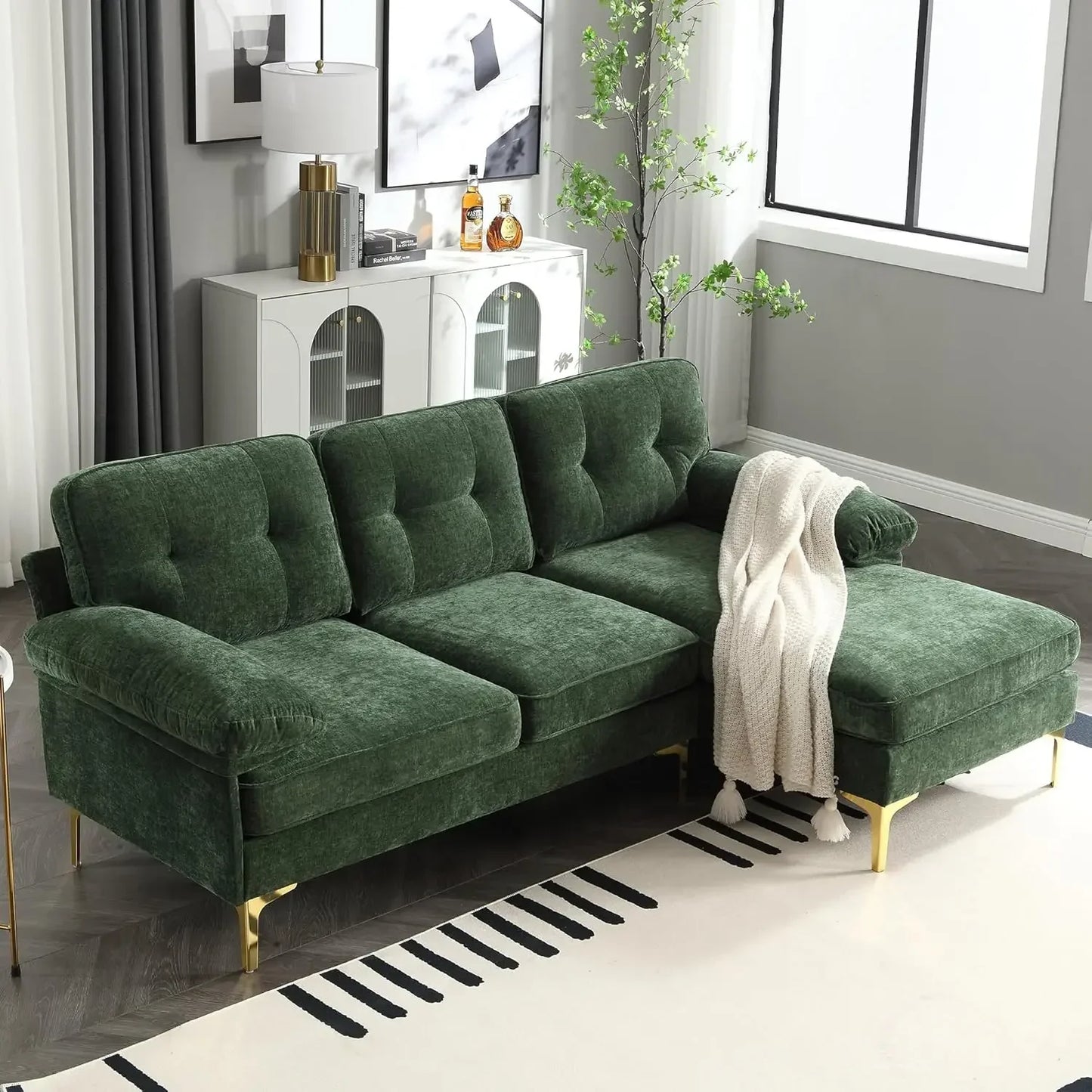 Upholstered 3 Seater Sofas with Chaise