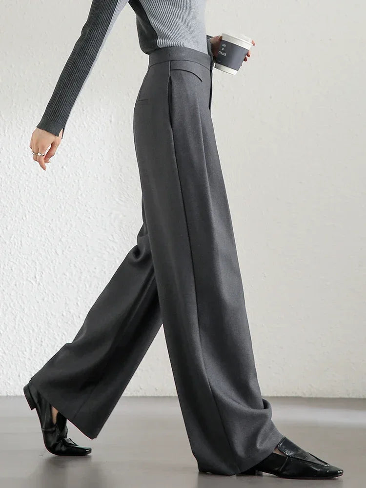 Temperament High Waist Trousers
