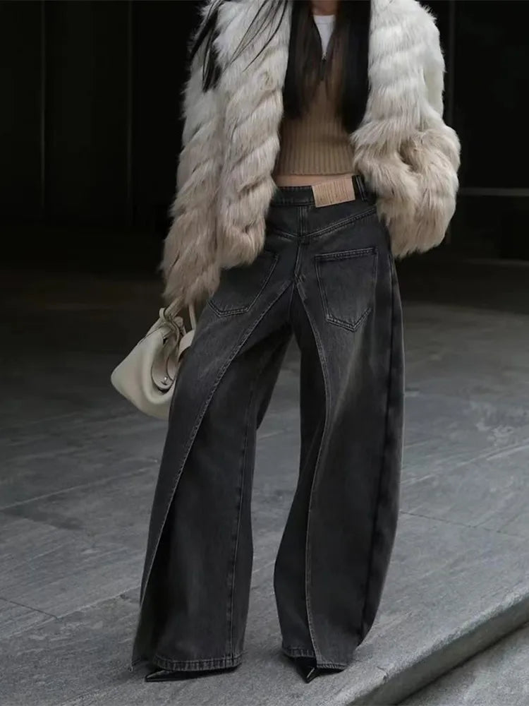 Trash Bag Hip Hop Baggy Wide Leg Jeans