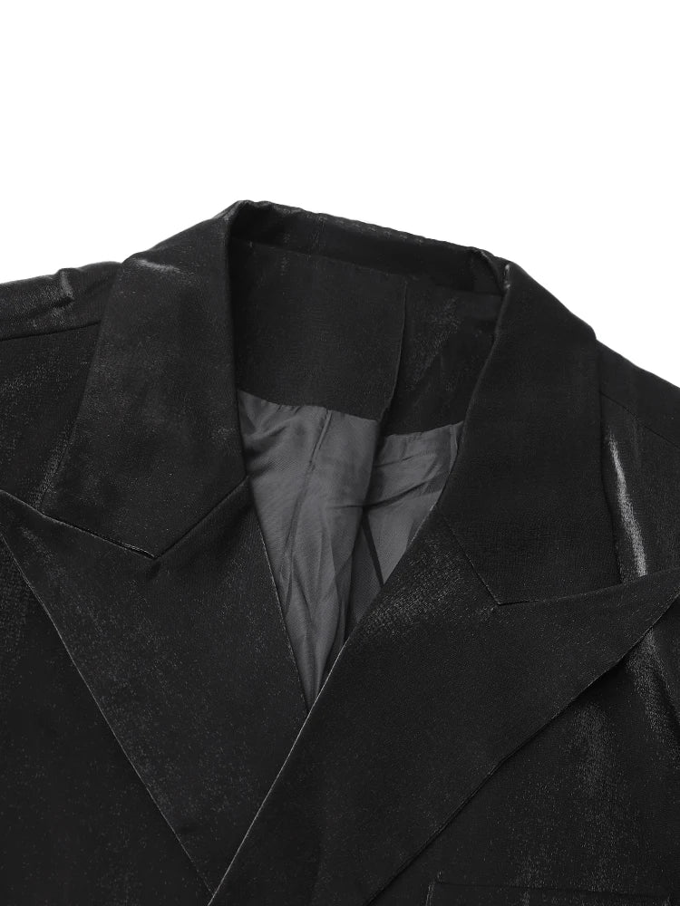 Eclipse Leather Buckle Blazer