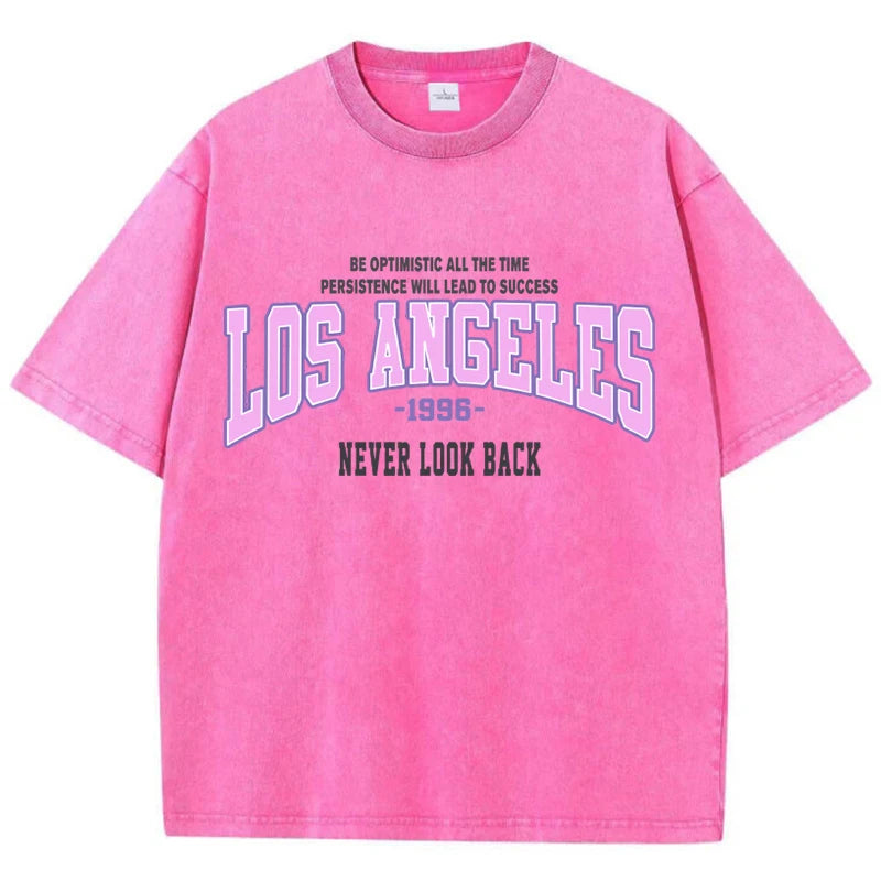 Trendy Distressed Los Angeles 1996 Cotton T Shirt