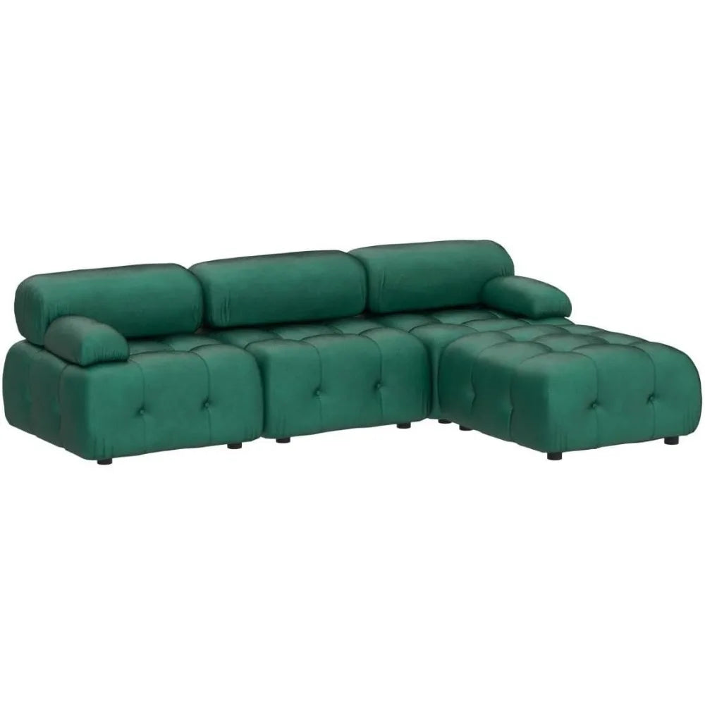 Velvet Cloud L-Shaped Sofa