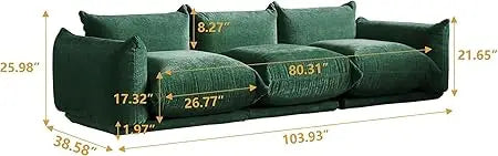 Deep Thick Love Seat Sofa