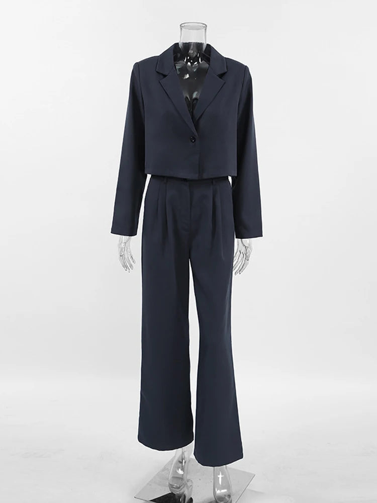 Solid Matching Suit Set