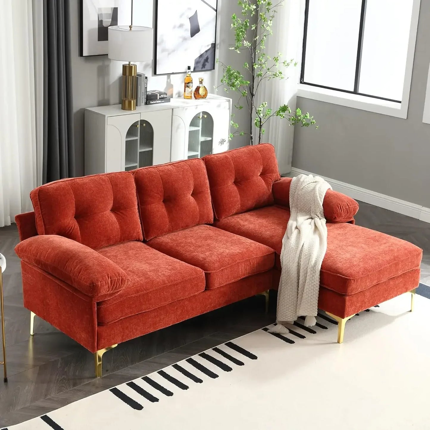 Upholstered 3 Seater Sofas with Chaise
