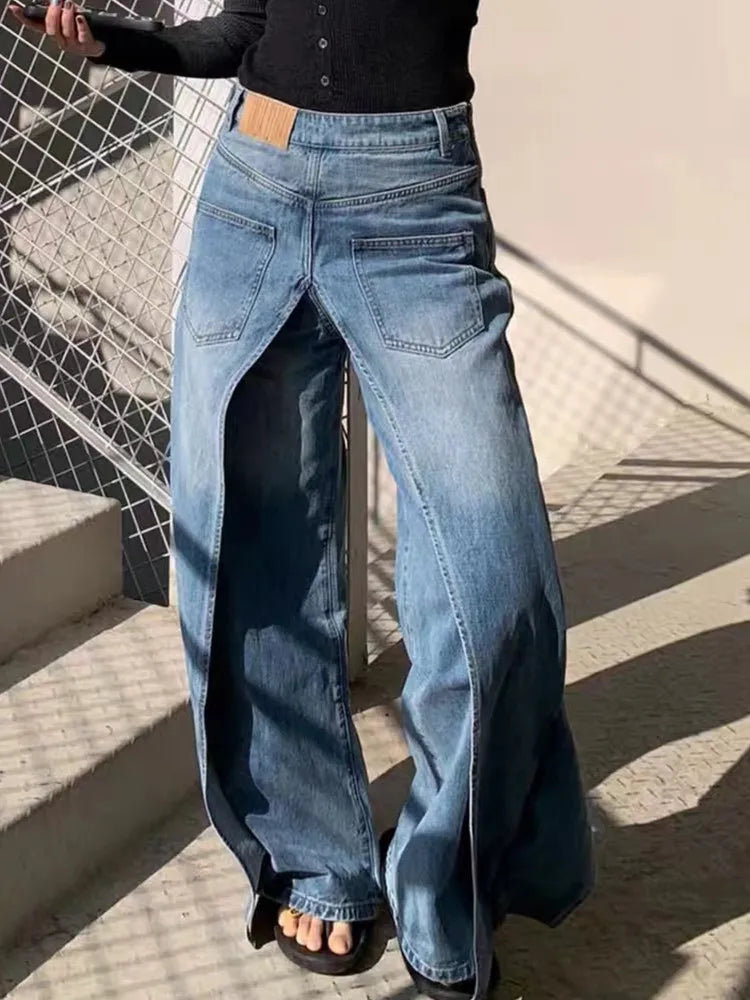 Trash Bag Hip Hop Baggy Wide Leg Jeans