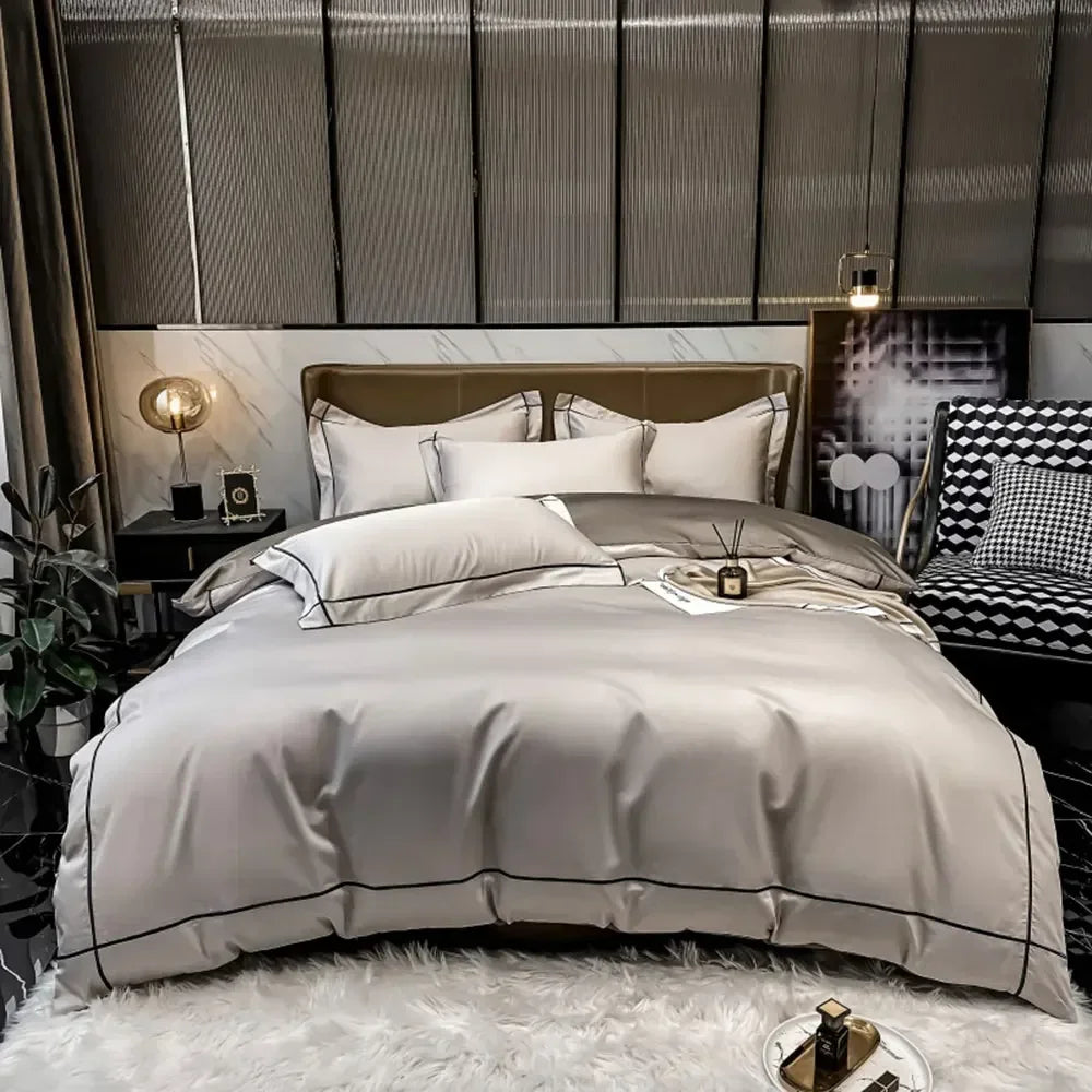 Svetanya Embroidery 100% Egyptian Silk Bedding
