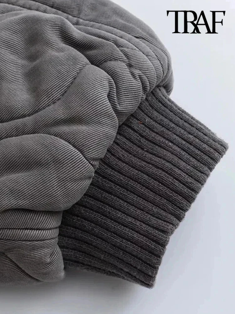 Oversized Quilted Bomber Jackets