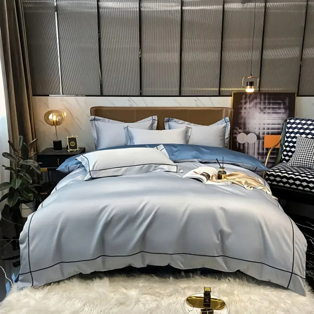 Svetanya Embroidery 100% Egyptian Silk Bedding