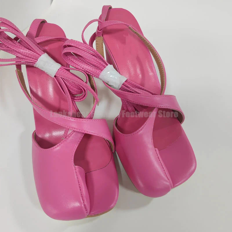 Ankle Strap Split Toe Shoes