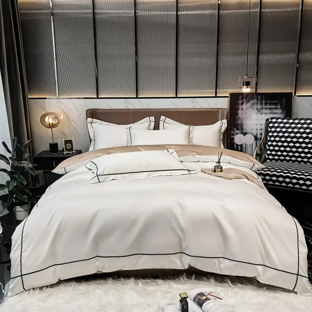 Svetanya Embroidery 100% Egyptian Silk Bedding