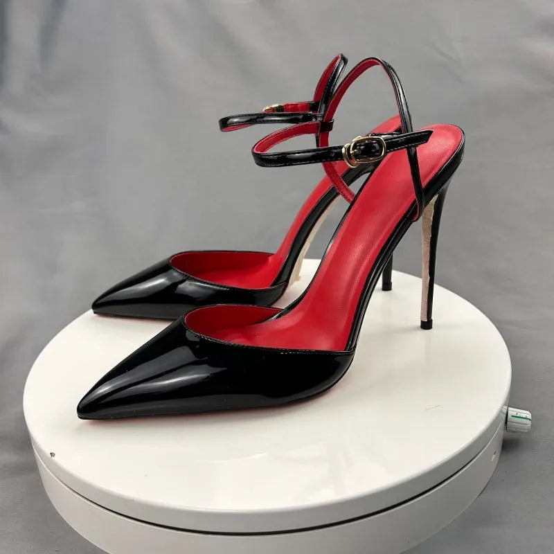 Slingback Ankle Strap Stiletto Heels