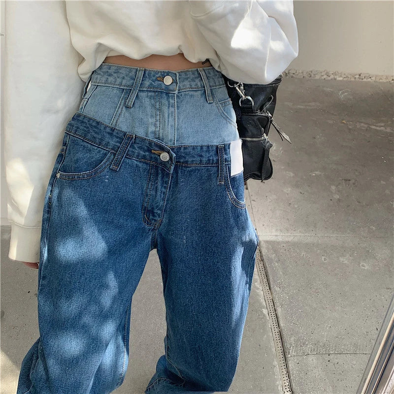 Fake Two Piece Jeans