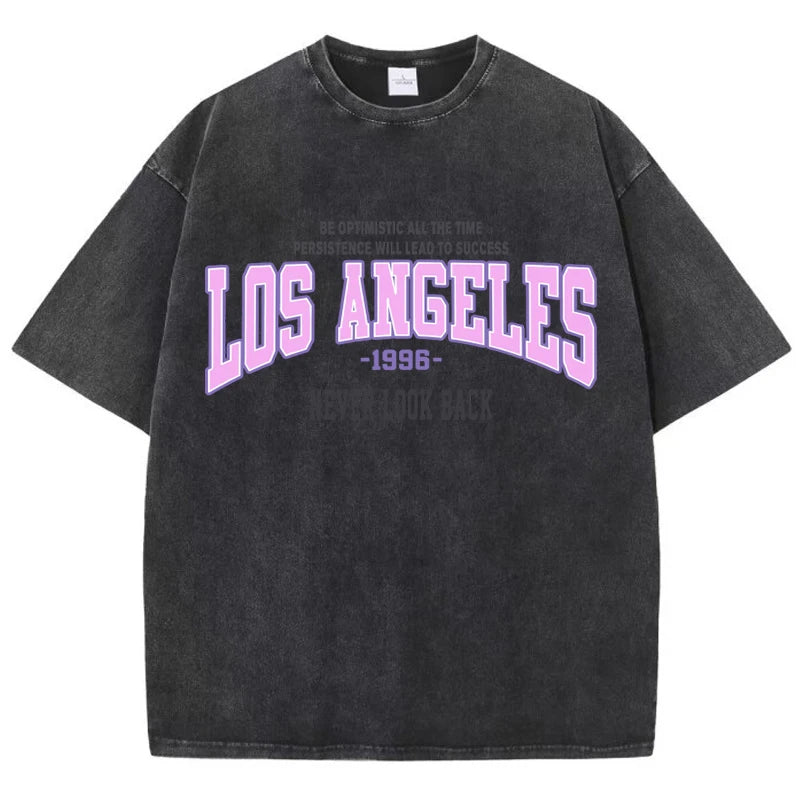 Trendy Distressed Los Angeles 1996 Cotton T Shirt