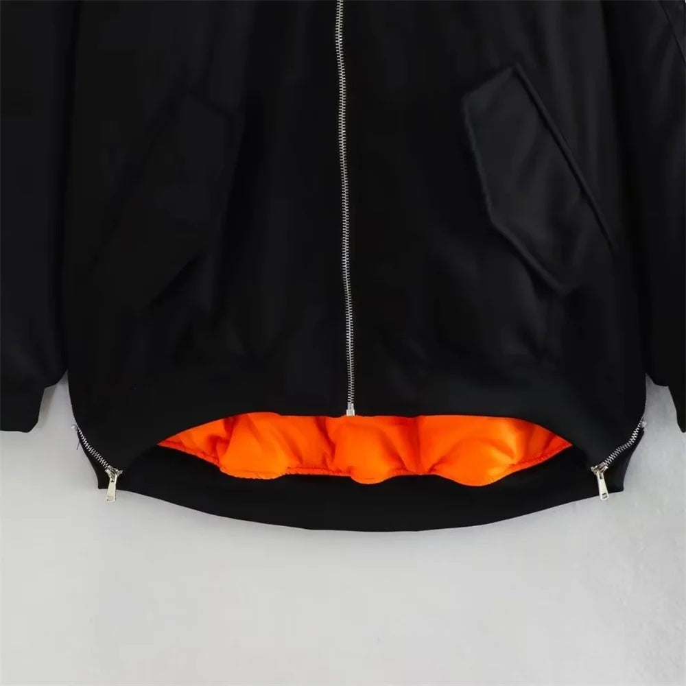 Casual Loose Fit Cotton Clipped Pilot Jacket