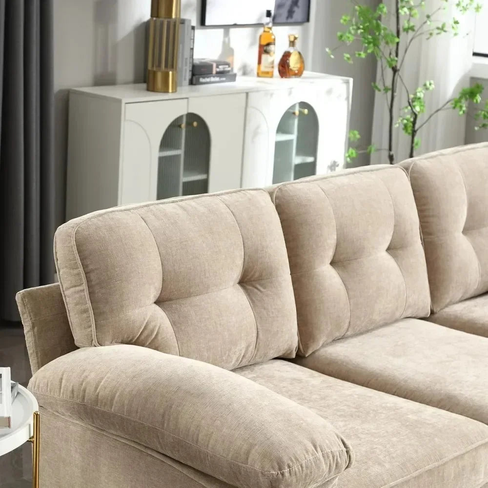 Upholstered 3 Seater Sofas with Chaise