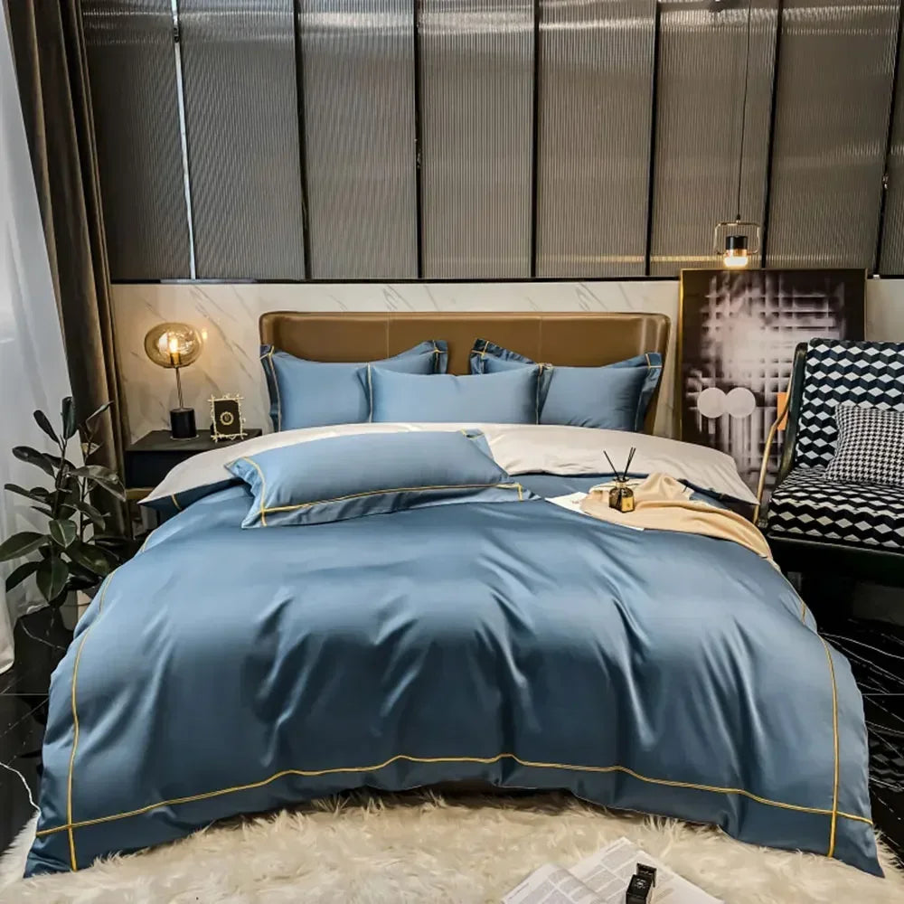 Svetanya Embroidery 100% Egyptian Silk Bedding