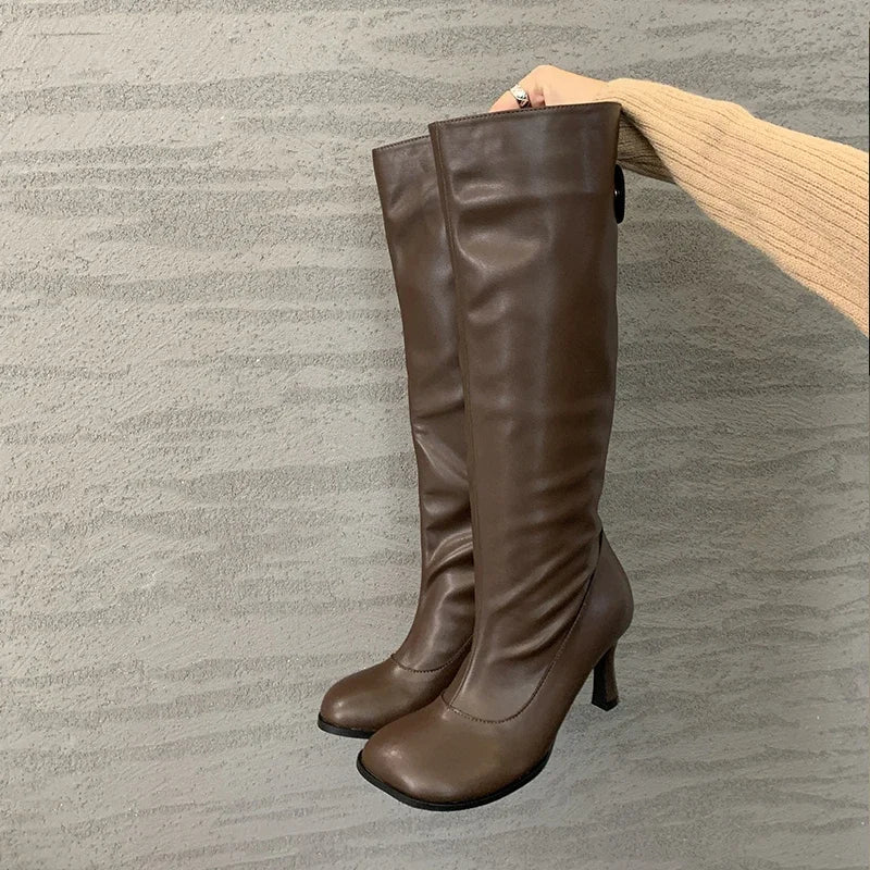 Round Toe Knee Boots