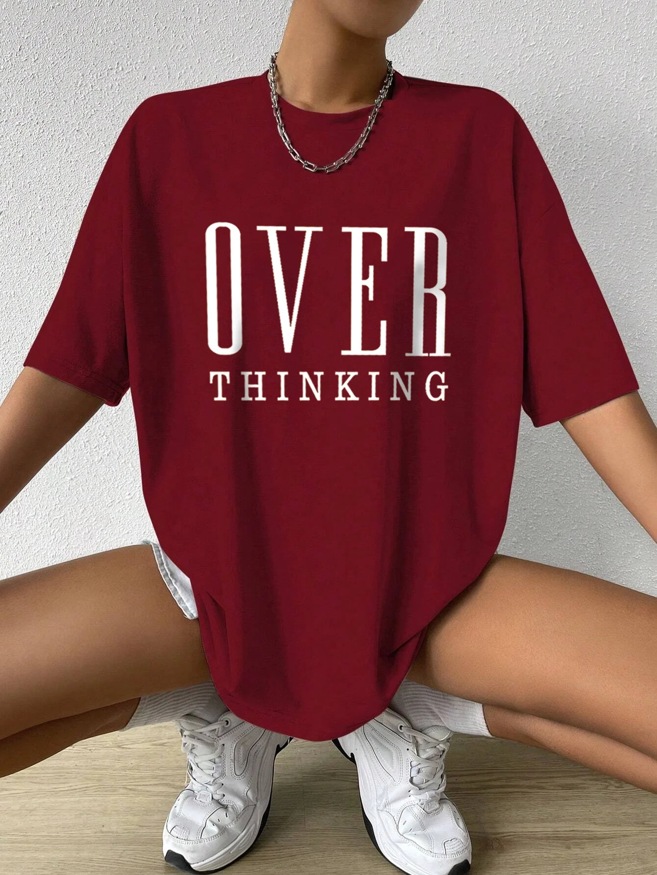 “Over Thinking” Vintage Cotton Casual T-Shirts