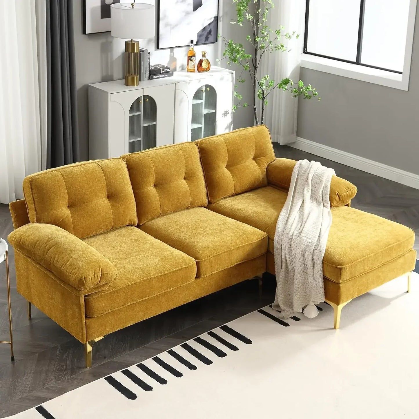 Upholstered 3 Seater Sofas with Chaise