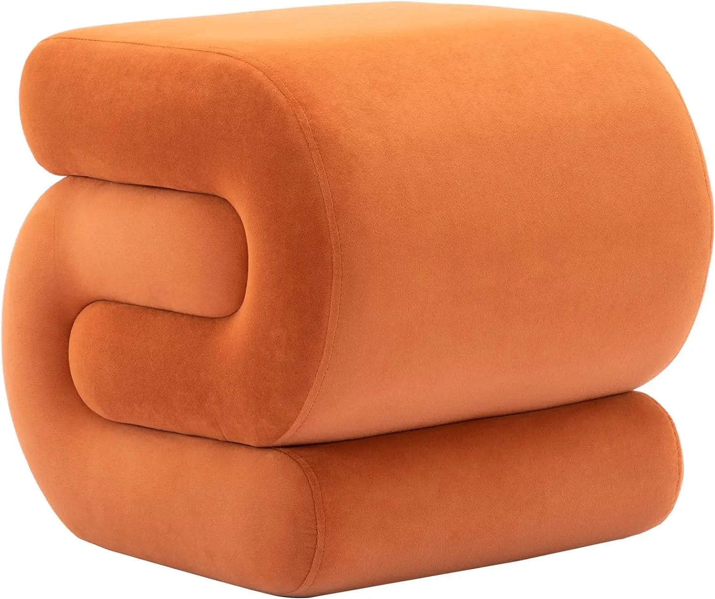 Exquisite Upholstered S-Shape Ottoman