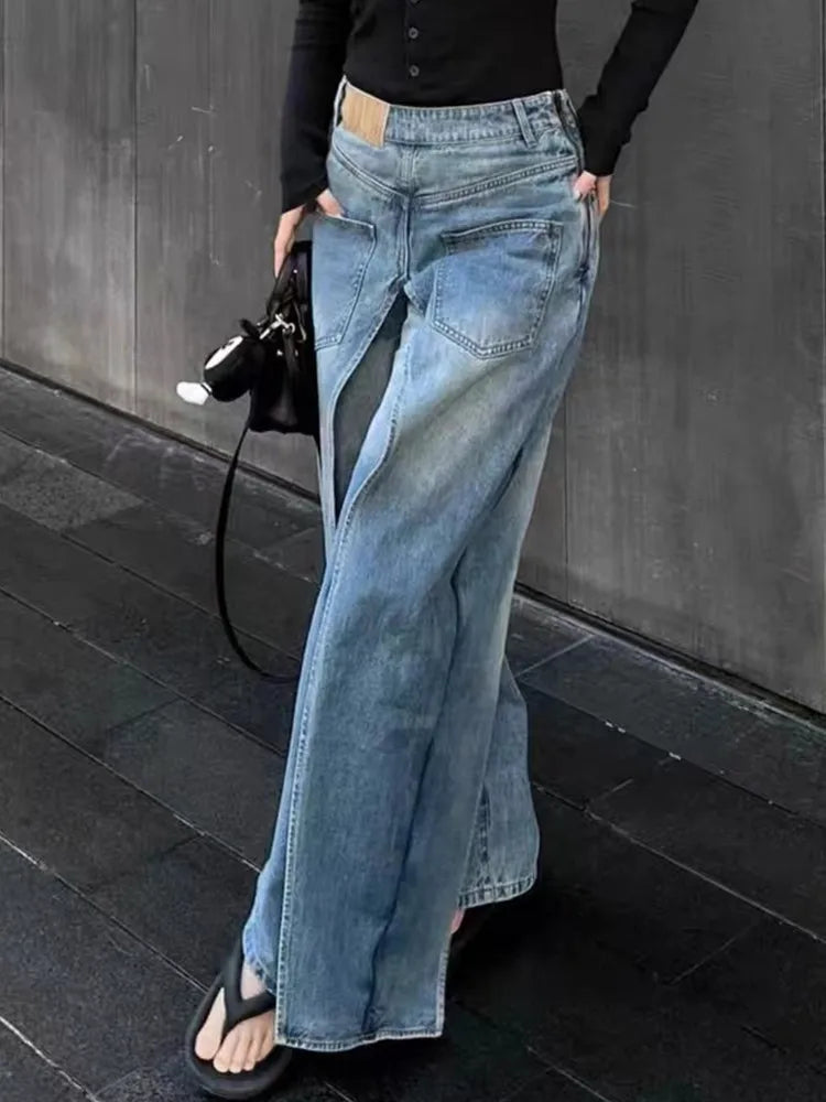 Trash Bag Hip Hop Baggy Wide Leg Jeans