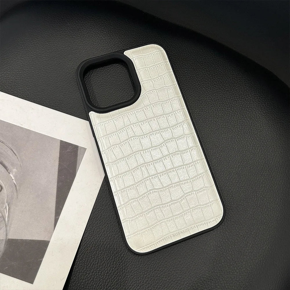 Crocodile Pattern Luxury Black IPhone Case