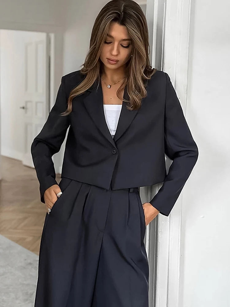Solid Matching Suit Set